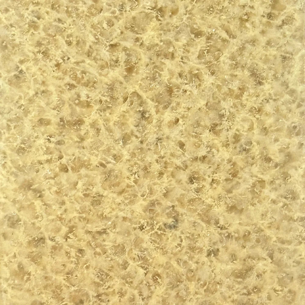 Frost Yellow golden amber fibrous rPETG recycled plastic panel.