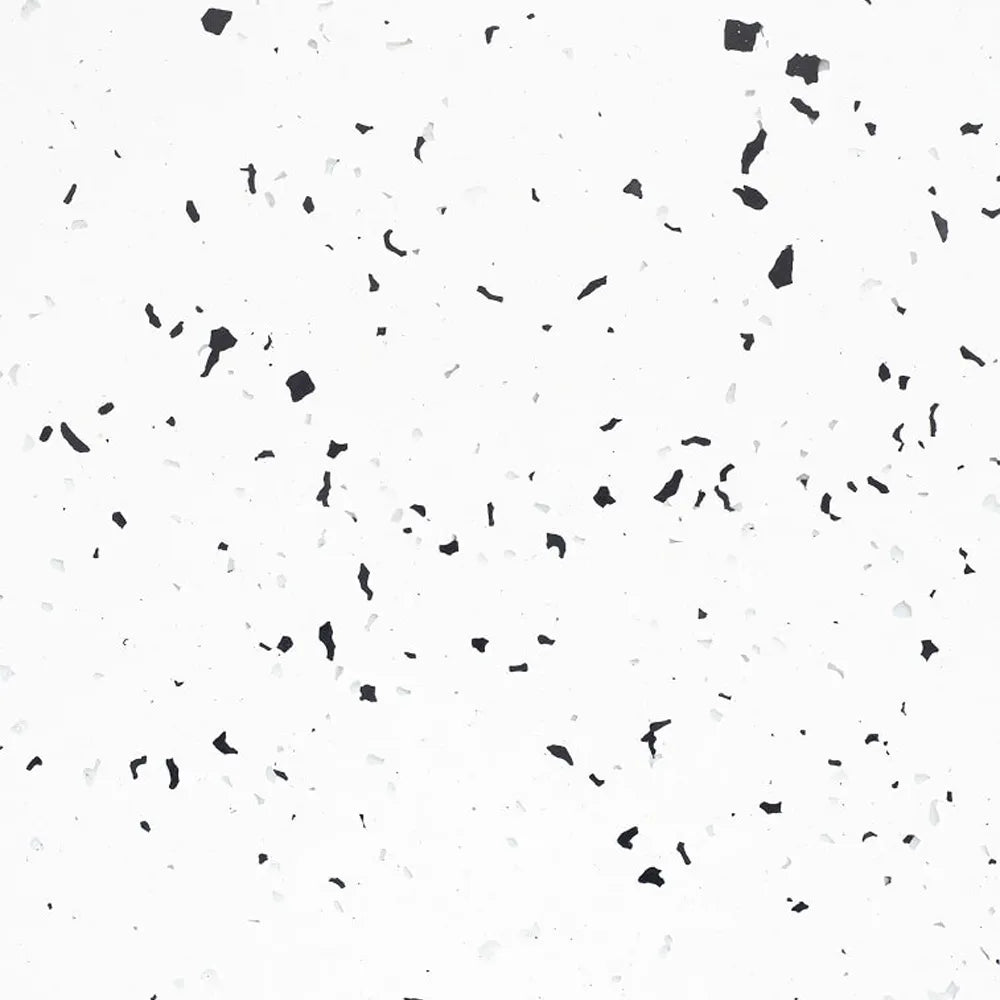Pepper White bold black speckled recycled PS plastic panel